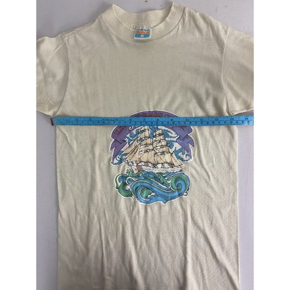 Roach Youth Shirts US Coastguard Cutter Vintage Ivory Single Stitch Medium - Picture 13 of 13